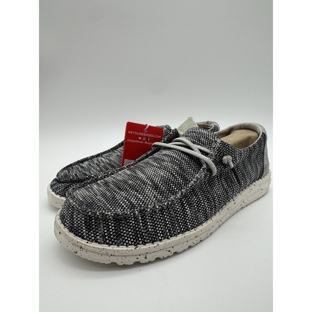 Hey Dude Wendy Sox Dark Grey Womens Size 8 Slip On Casual Shoes New
